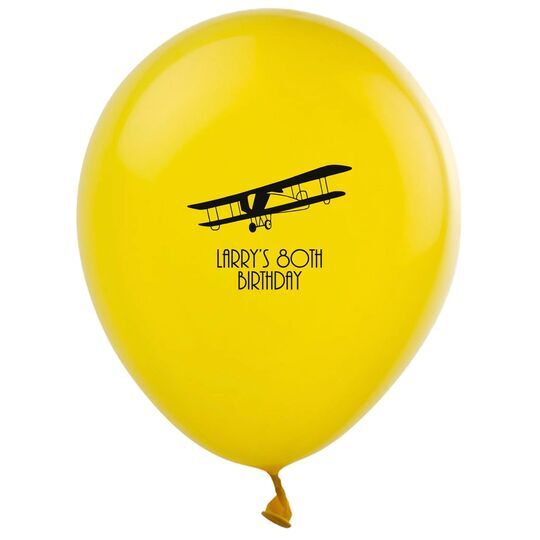 Vintage Plane Latex Balloons