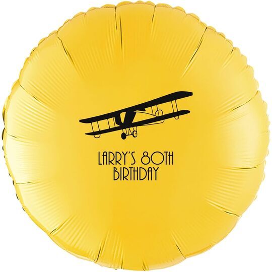 Vintage Plane Mylar Balloons