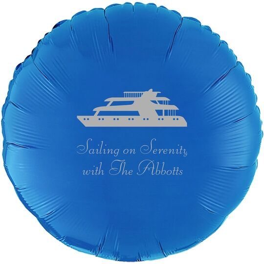 Two Story Yacht Mylar Balloons