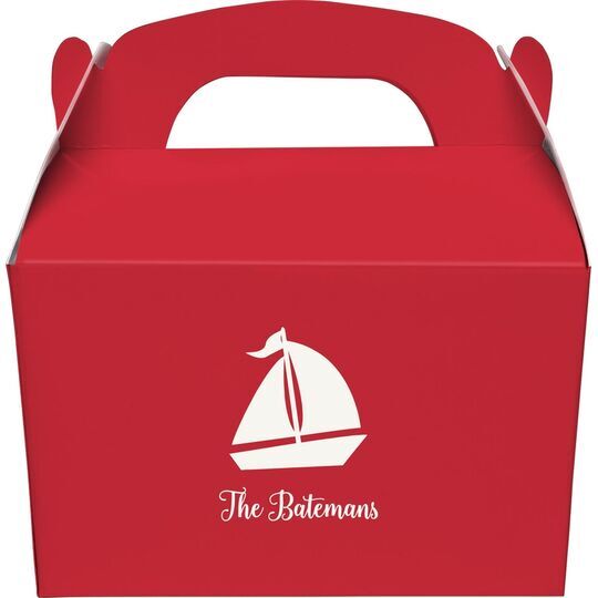 Sailboat Silhouette Gable Favor Boxes