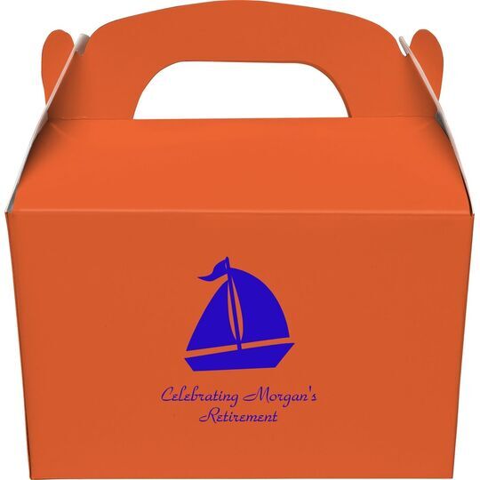 Sailboat Silhouette Gable Favor Boxes