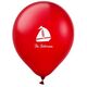 Sailboat Silhouette Latex Balloons Image 1 of 2