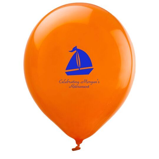 Sailboat Silhouette Latex Balloons