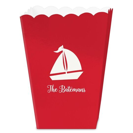 Sailboat Silhouette Mini Popcorn Boxes