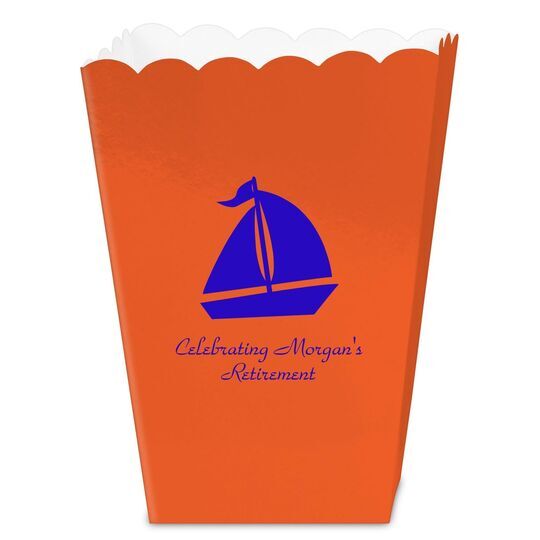 Sailboat Silhouette Mini Popcorn Boxes