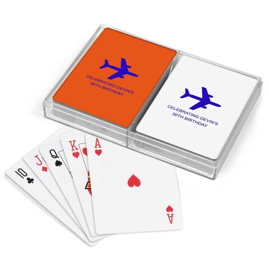 Horizontal Airliner Double Deck Playing Cards