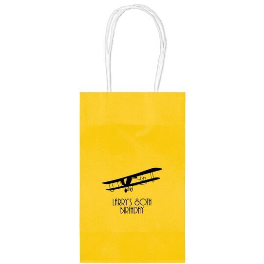 Vintage Plane Medium Twisted Handled Bags