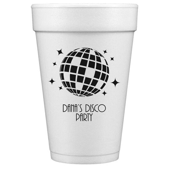 Silver Disco Ball Plastic Drink Cup with Lid & Reusable Straw - 16 oz