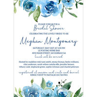 Shades of Blue Roses Invitations