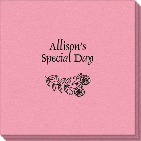 Rosie Posie Linen Like Napkins