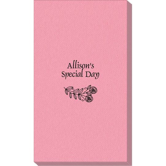 Rosie Posie Linen Like Guest Towels