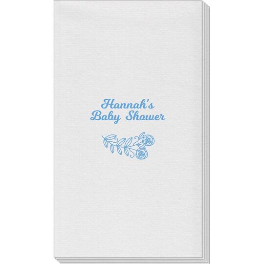 Rosie Posie Linen Like Guest Towels