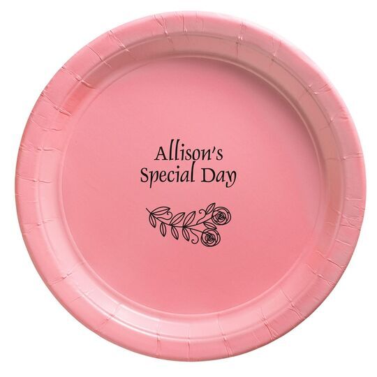 Rosie Posie Paper Plates