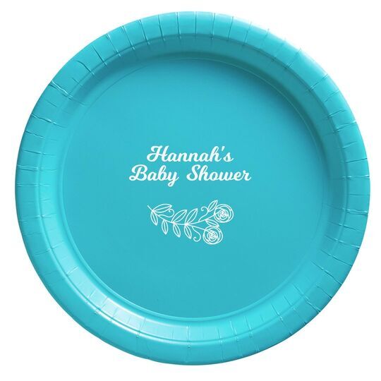 Rosie Posie Paper Plates