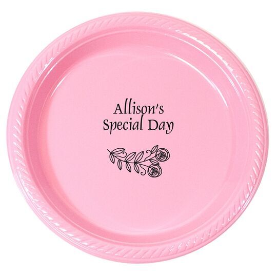 Rosie Posie Plastic Plates