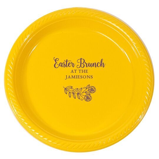 Rosie Posie Plastic Plates