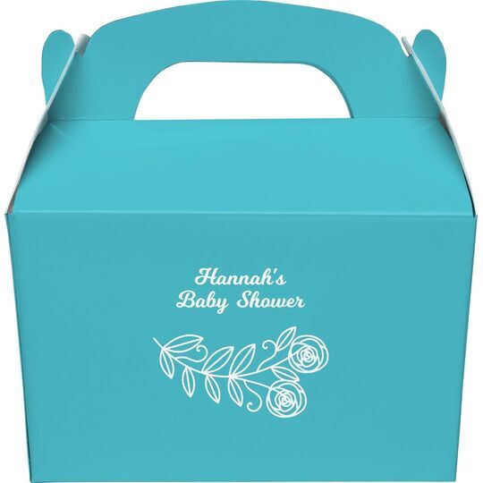 Rosie Posie Gable Favor Boxes