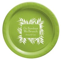 Palm Leaf Frame Paper Plates