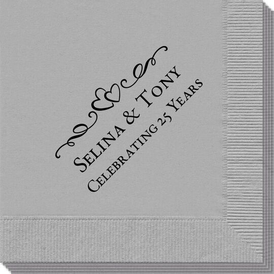 Two Hearts on a Vine Napkins