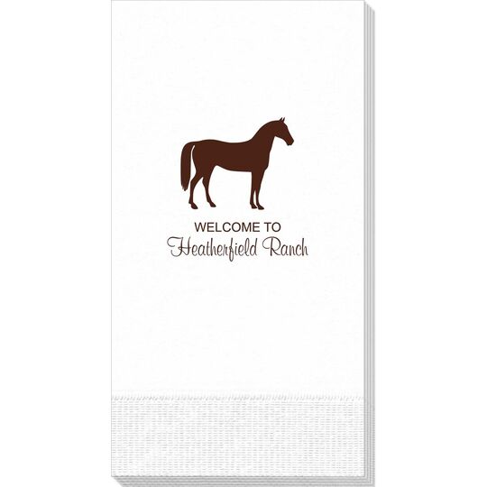 Horse Silhouette Guest Towels