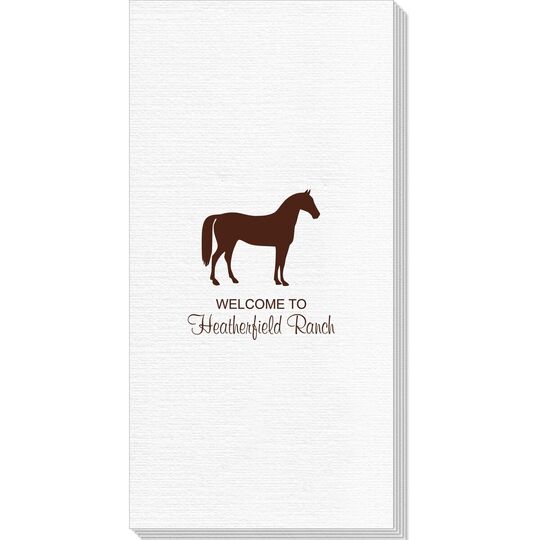 Horse Silhouette Deville Guest Towels