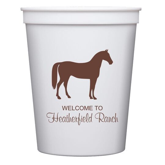 Horse Silhouette Stadium Cups