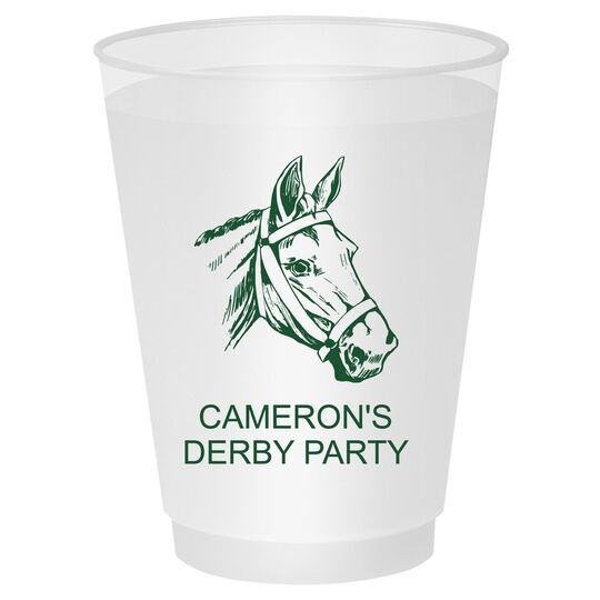 Outlined Horse Shatterproof Cups
