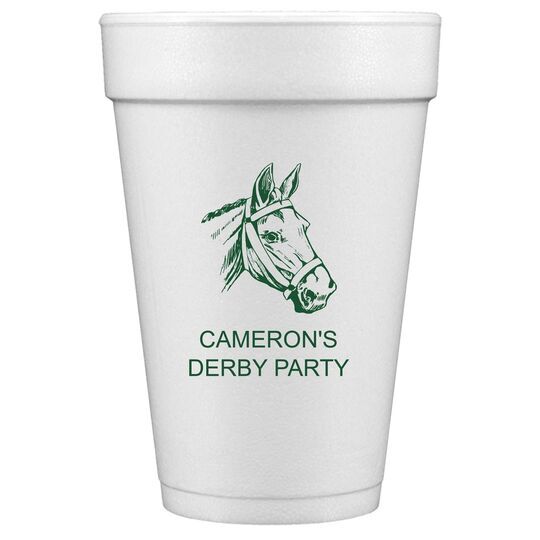 Outlined Horse Styrofoam Cups
