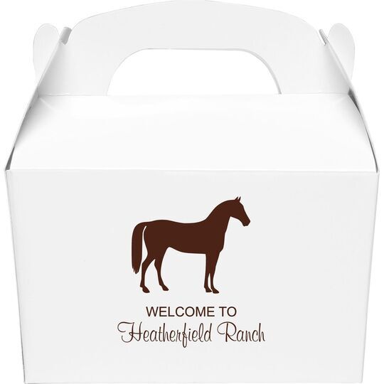 Horse Silhouette Gable Favor Boxes