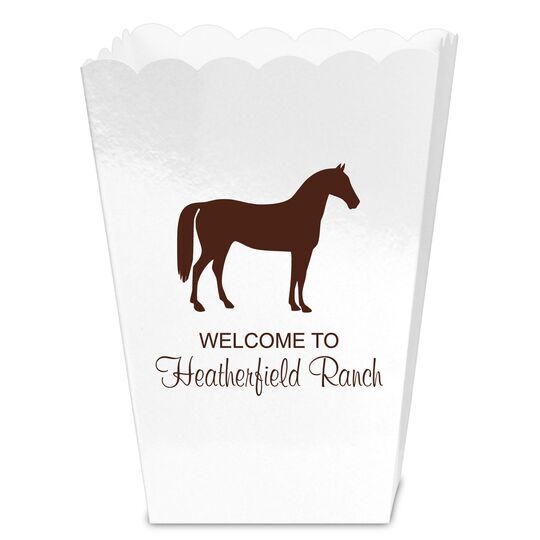 Horse Silhouette Mini Popcorn Boxes