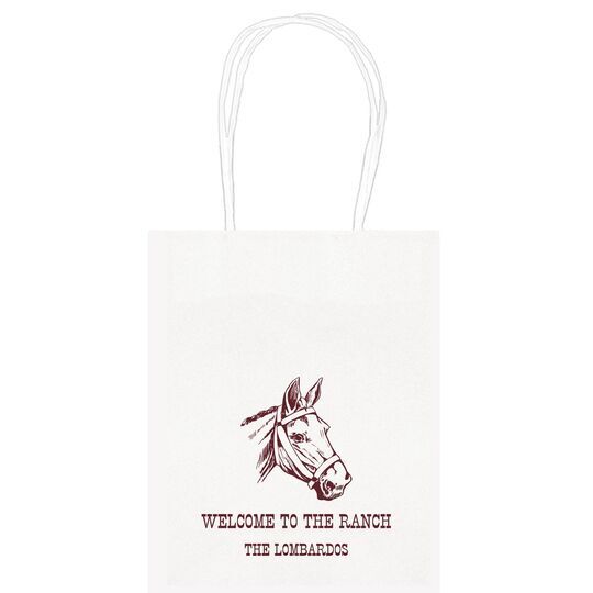 Outlined Horse Mini Twisted Handled Bags