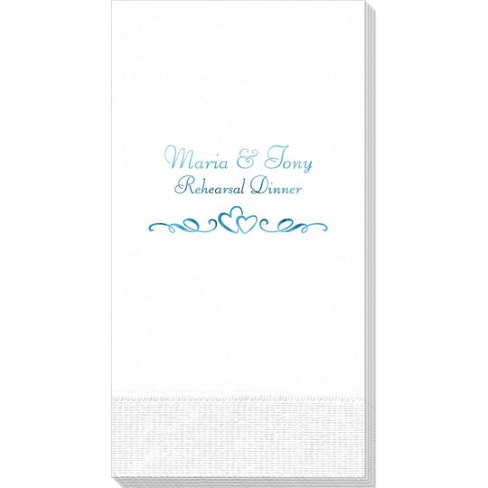 Two Hearts on a Vine Guest Towels
