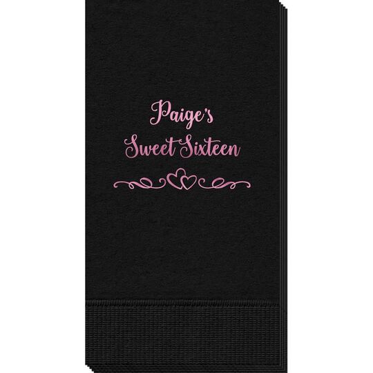 Two Hearts on a Vine Guest Towels