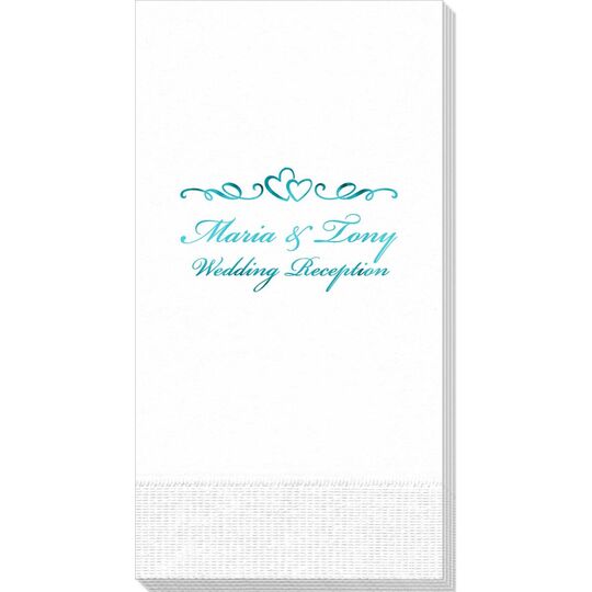 Two Hearts on a Vine Guest Towels