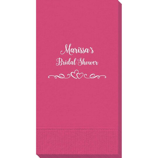 Two Hearts on a Vine Guest Towels