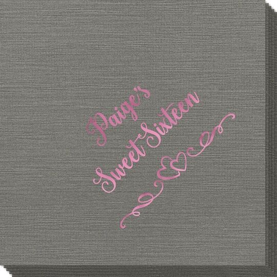 Two Hearts on a Vine Bamboo Luxe Napkins