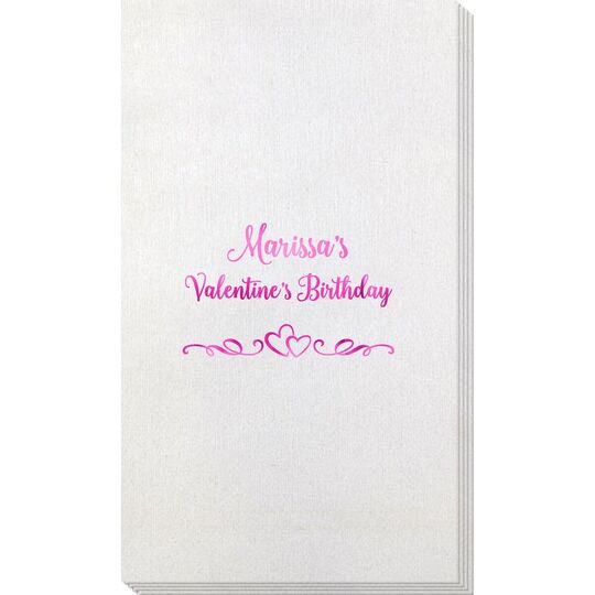 Two Hearts on a Vine Bamboo Luxe Guest Towels