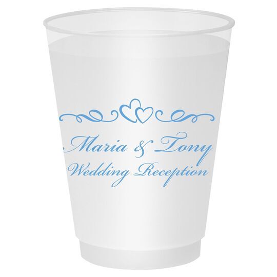 Two Hearts on a Vine Shatterproof Cups