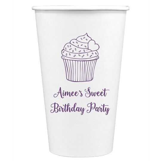 Sprinkled Cupcake Paper Coffee Cups