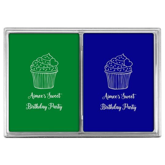 Sprinkled Cupcake Double Deck Playing Cards
