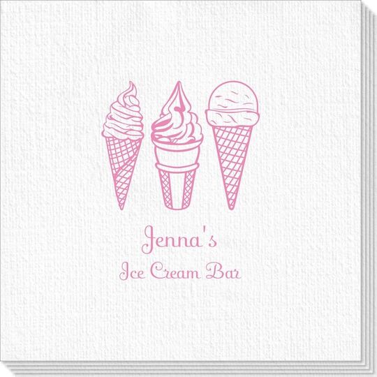 Ice Cream Cone Trio Deville Napkins