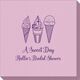 Ice Cream Cone Trio Linen Like Napkins Image 2 of 2