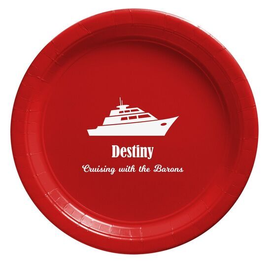 Silhouette Yacht Paper Plates