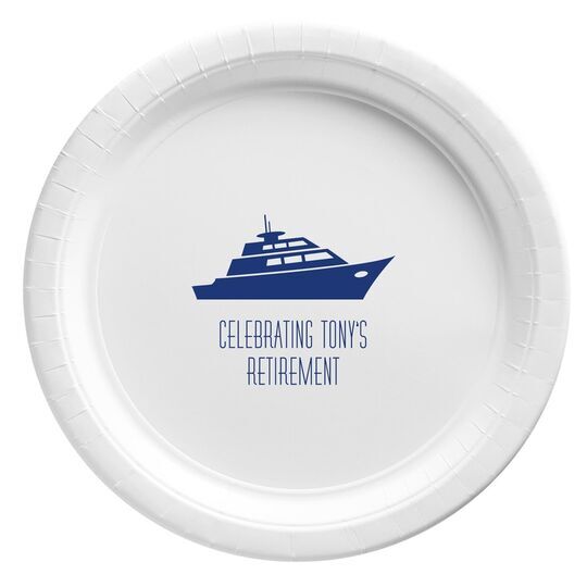 Silhouette Yacht Paper Plates