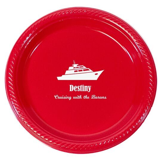 Silhouette Yacht Plastic Plates