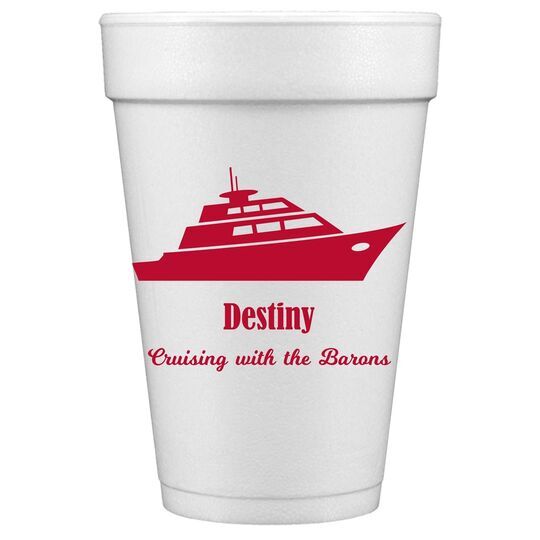 Silhouette Yacht Styrofoam Cups