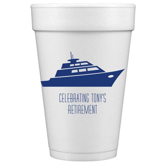 Silhouette Yacht Styrofoam Cups
