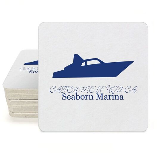 Speedboat Square Coasters