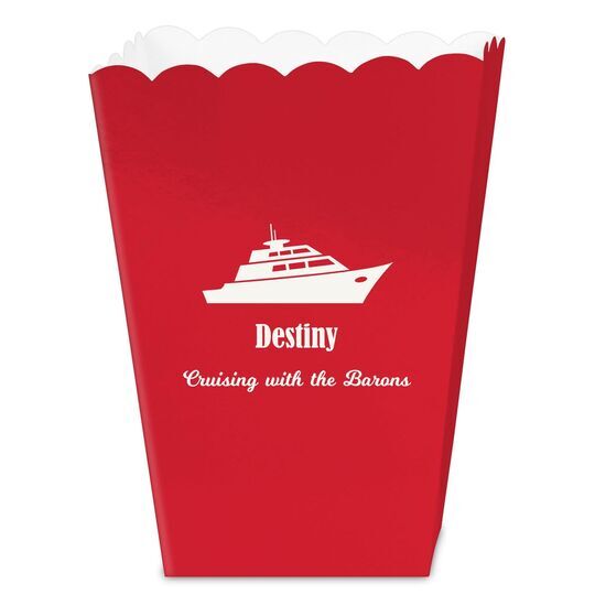 Silhouette Yacht Mini Popcorn Boxes