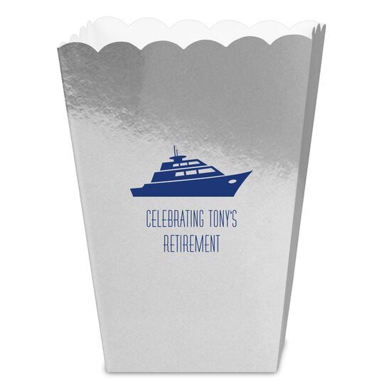 Silhouette Yacht Mini Popcorn Boxes